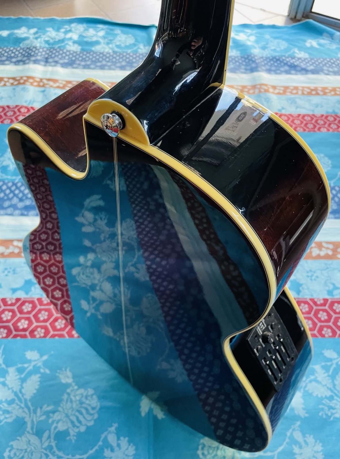 Basse électro-acoustique Ibanez AEB-10 DVS 27.01 n°J090801178, housse Tobago – Image 10