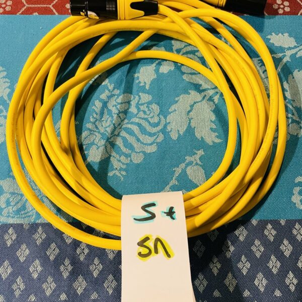 Câble XLR male femelle 5M Yellow (lot 25)