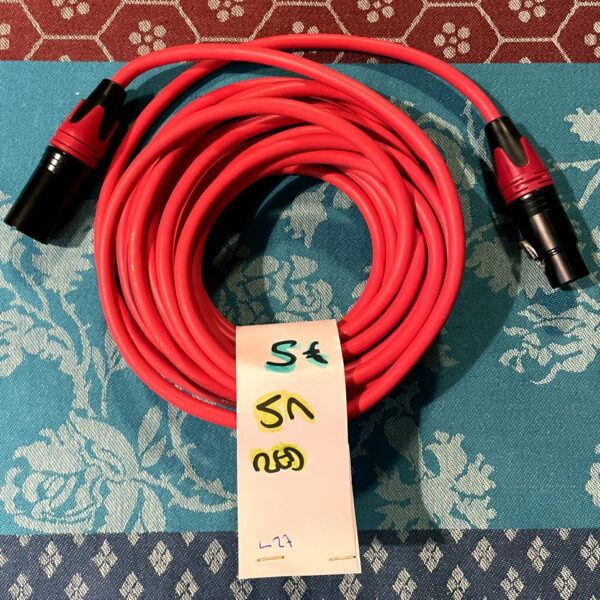 Câble XLR male femelle 5M Red (lot 27)