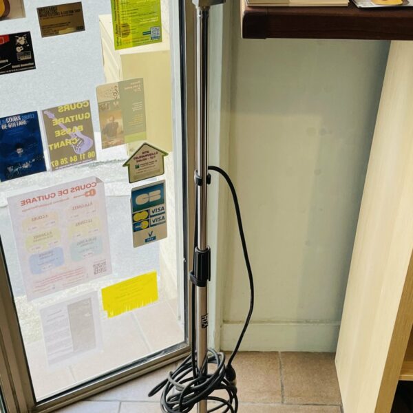 Alternative view of Pack micro dynamique vintage Gaikotsu GM-55 (Japan), pied socle, câble XLR