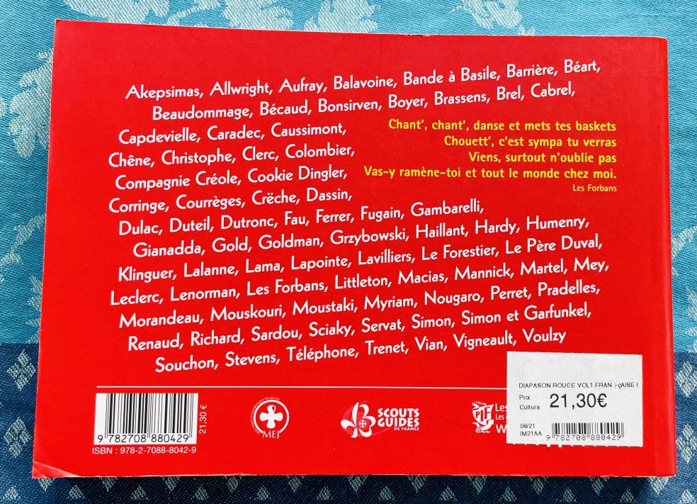 Livre Diapason Rouge Vol.01, 460 chansons – Image 2