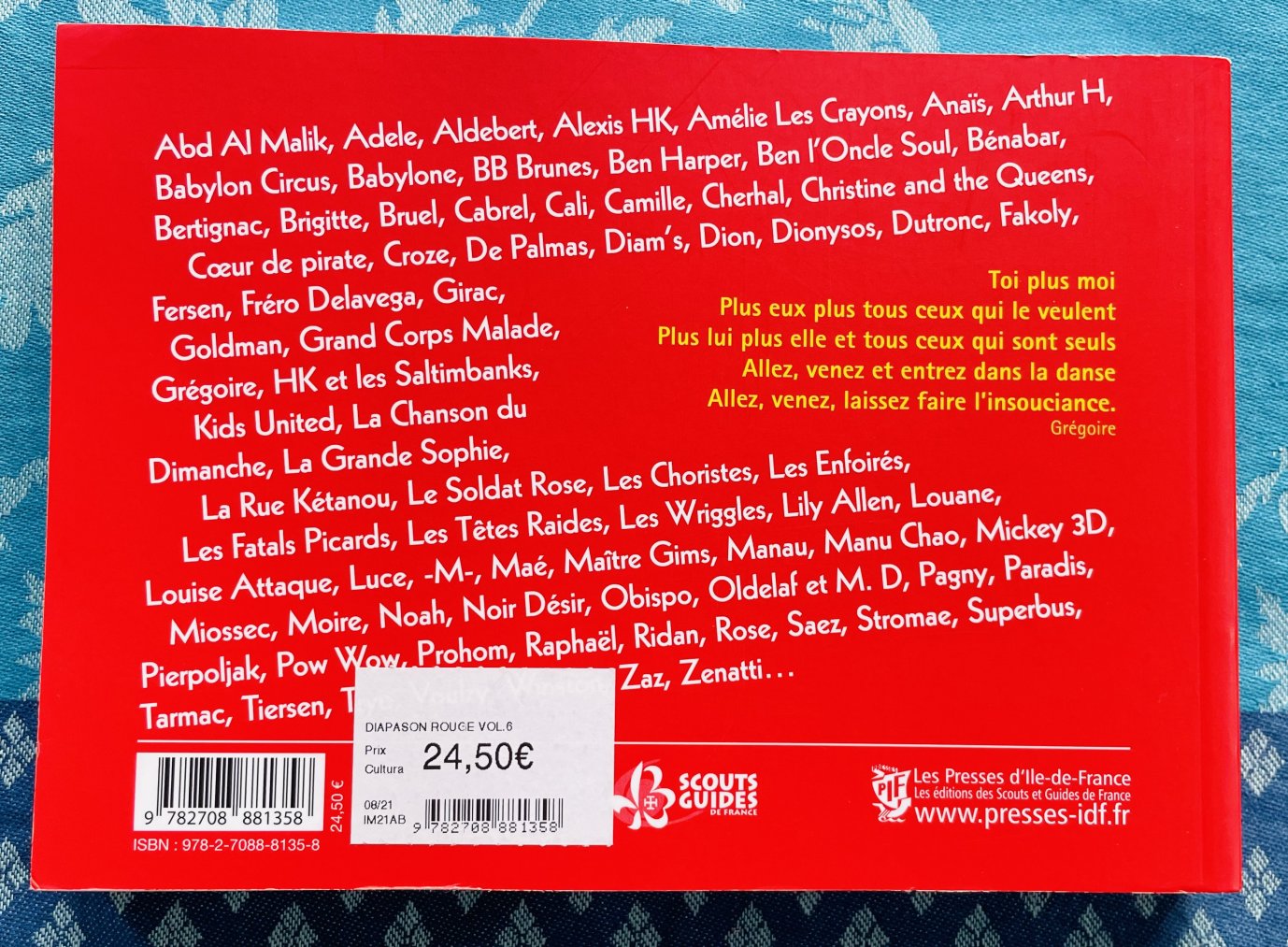 Livre Diapason Rouge Vol.06, 300 chansons – Image 2