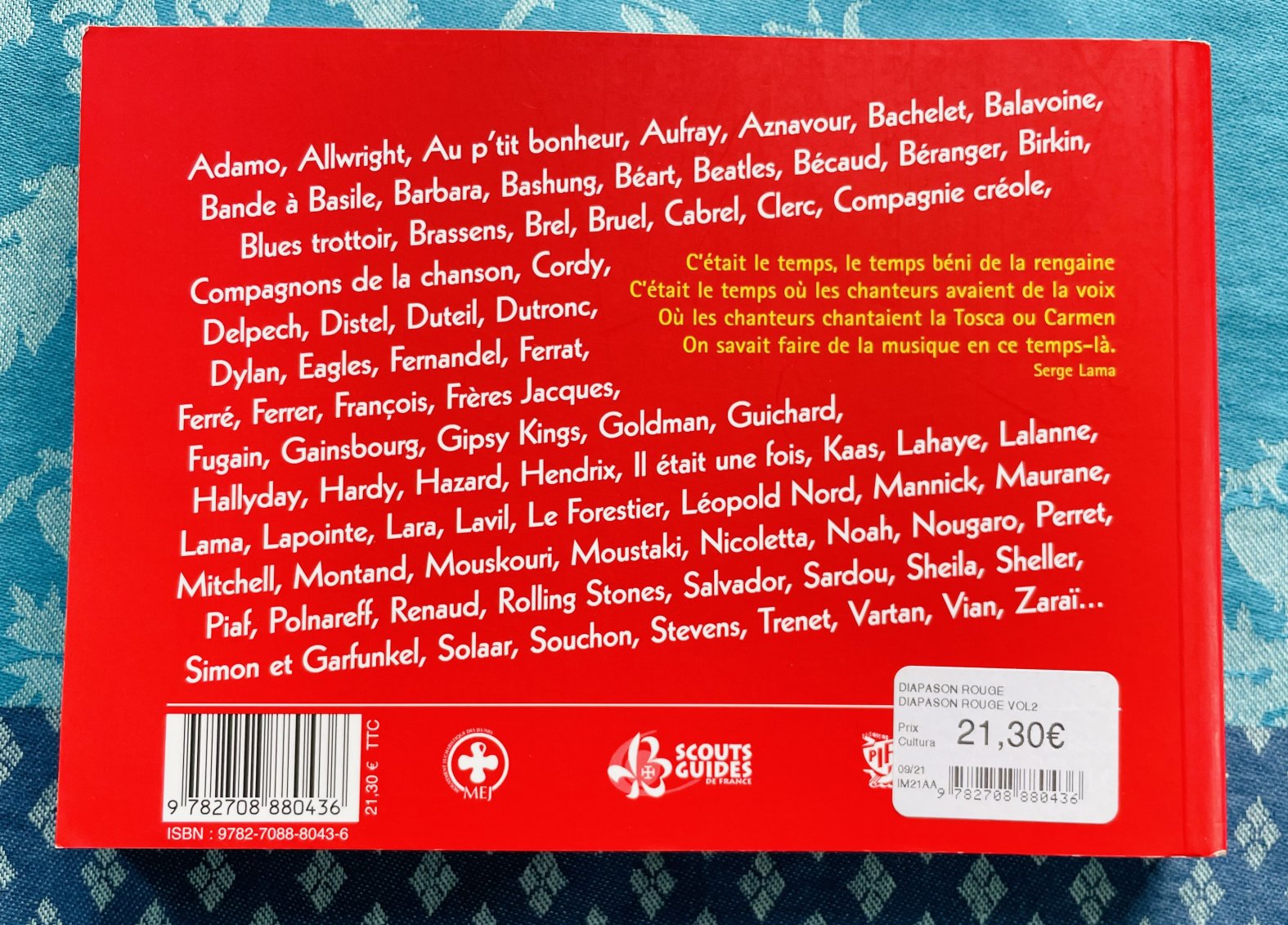 Livre Diapason Rouge Vol.02, 400 chansons – Image 2