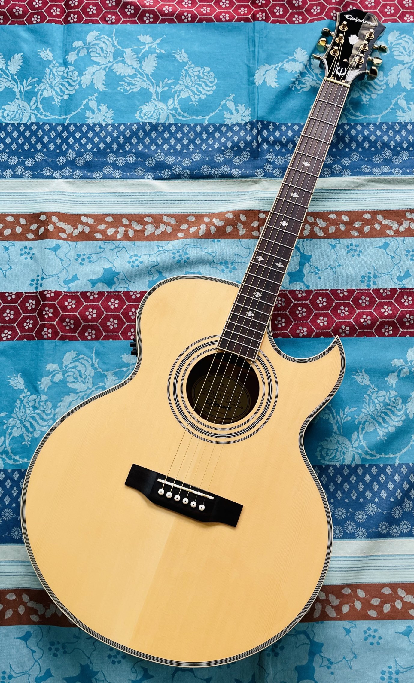 Guitare électro-acoustique Epiphone PR-5e Natural n°15112315597, housse Ritter, réglée luthier Manteau (mars 2026)