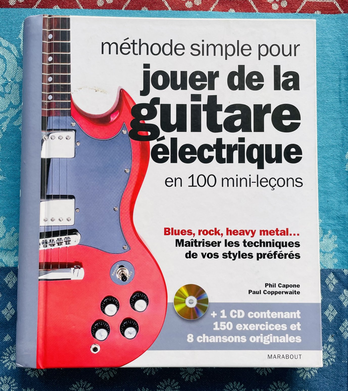 Livre Méthode Jouer de la guitare électrique, 100 mini-leçons, Marabout, CD