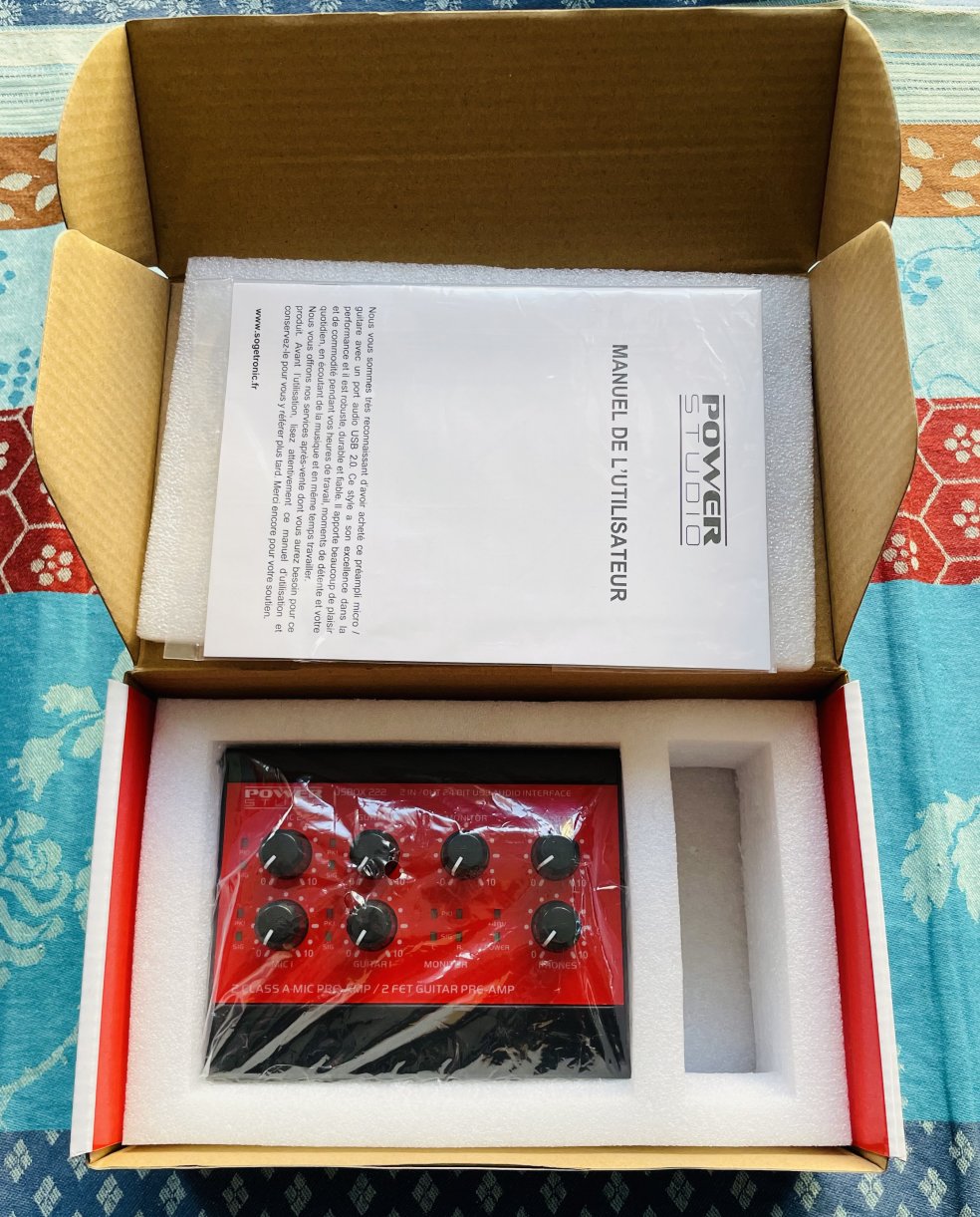 Carte son Power Studio USBOX 222 n°220500278, boite d’origine, notice – Image 7