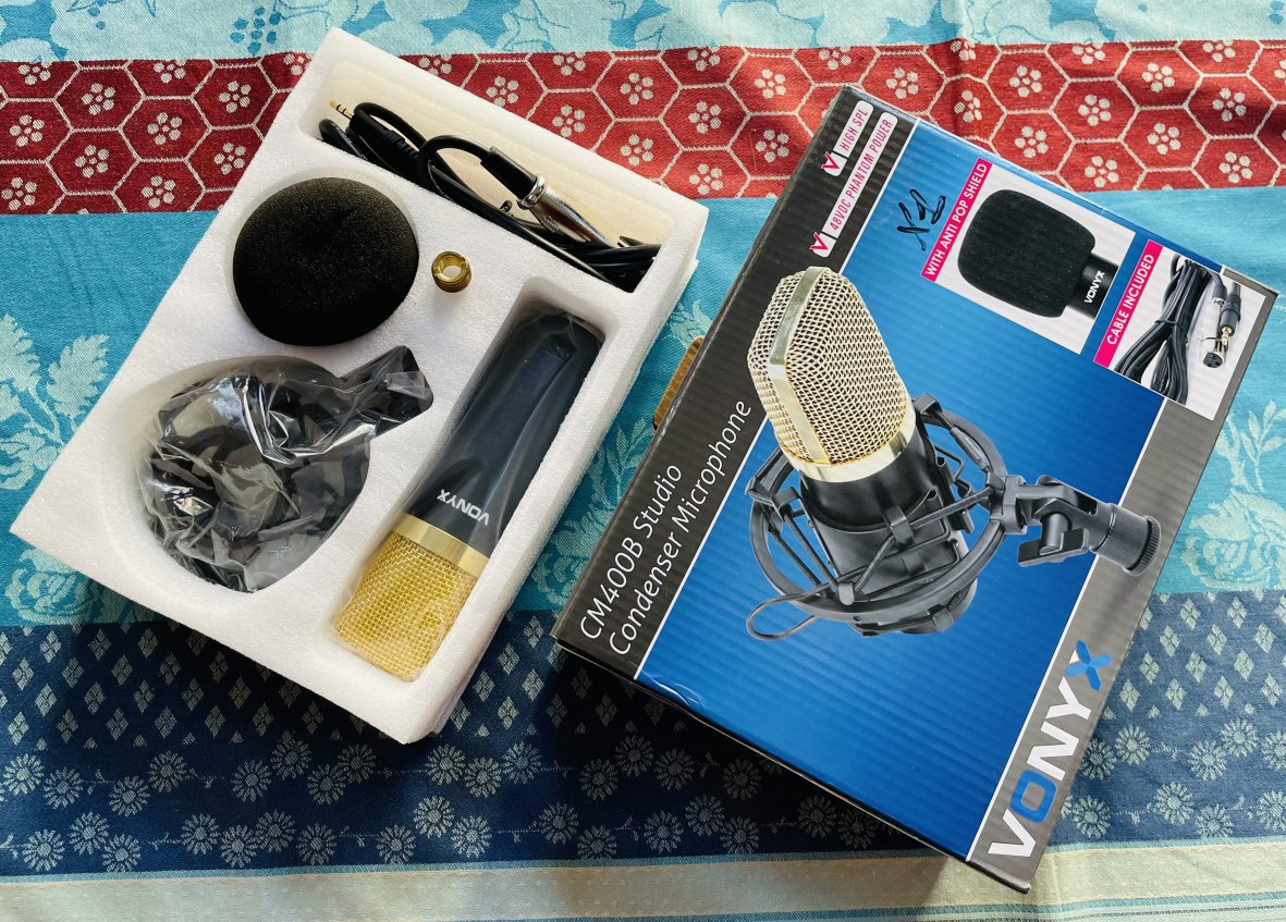 Micro à condensateur Vonyx CM400B Studio n°173.404, accessoires, boite d’origine – Image 2