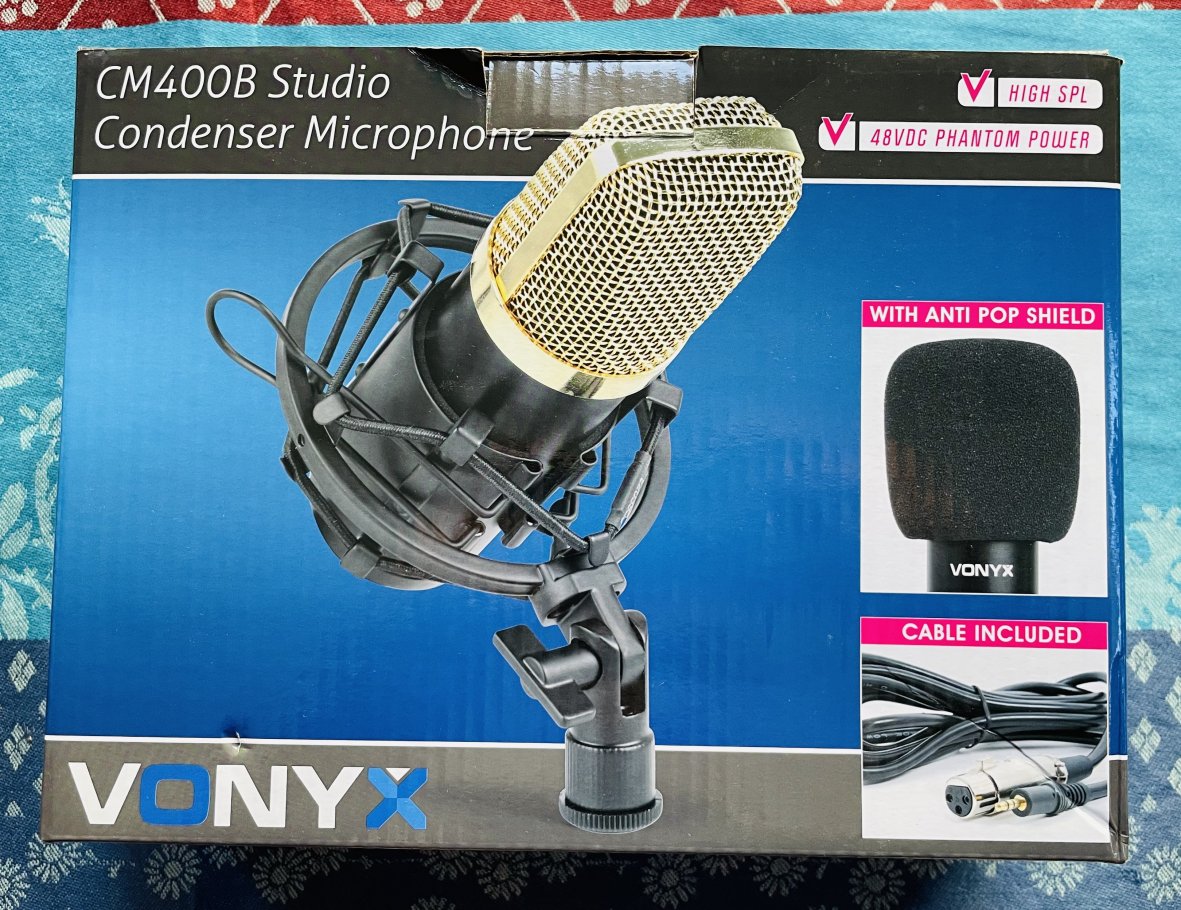 Micro à condensateur Vonyx CM400B Studio n°173.404, accessoires, boite d’origine – Image 3