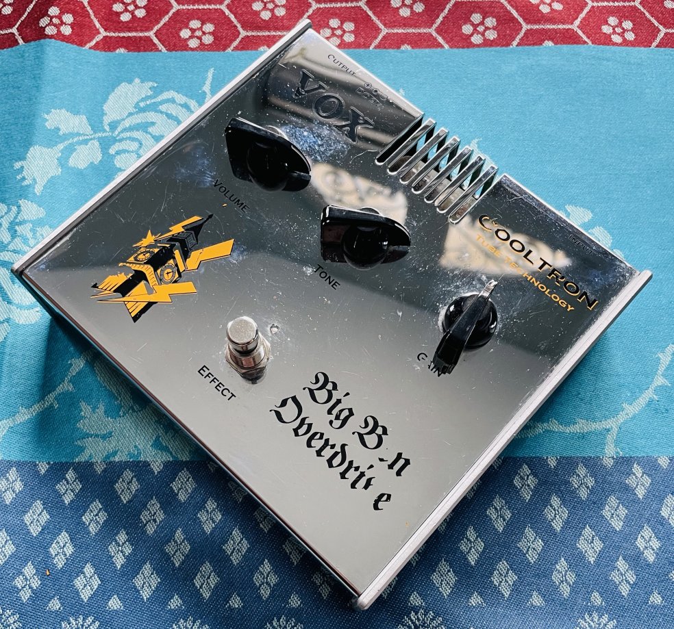 Pédale overdrive à lampe Vox Cooltron Big Ben Overdrive n°005101 (Japan), alim 9V