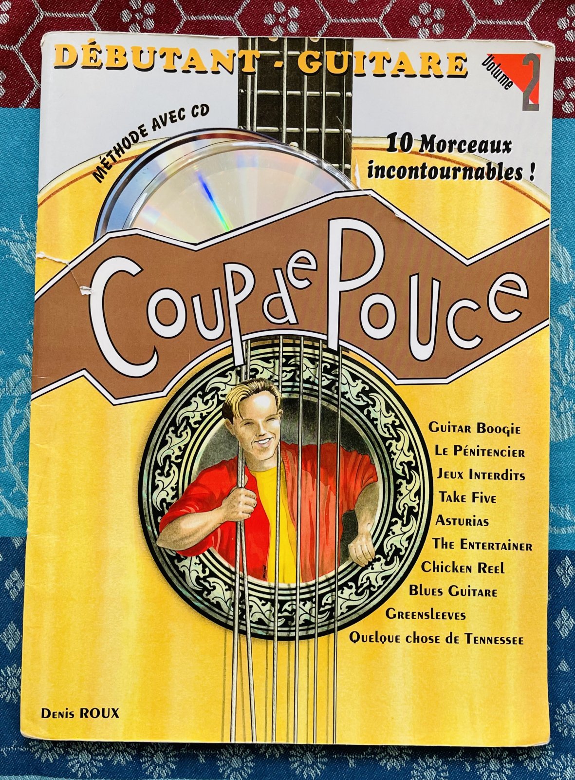 Livre Coup de pouce débutant guitare volume 2, Denis Roux, CD