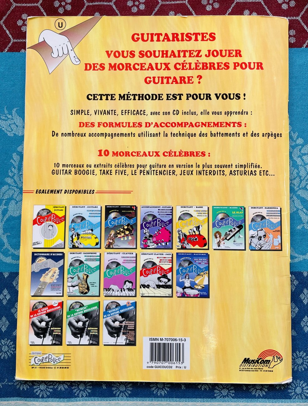 Livre Coup de pouce débutant guitare volume 2, Denis Roux, CD – Image 2