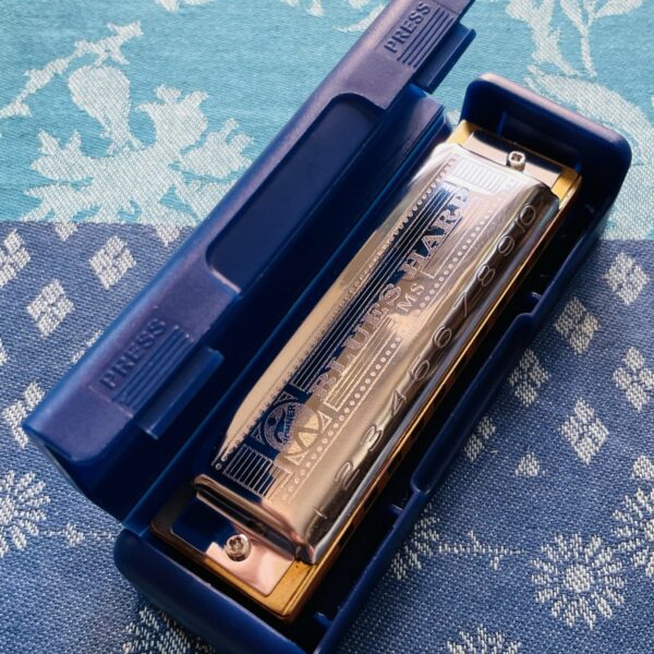Harmonica diatonique Hohner Blues Harp Eb, boite d’origine