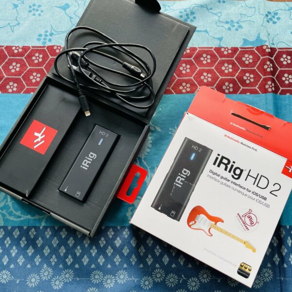 Interface audio pour appareils iOS Mac et PC IK Multimédia Irig HD2, boite d’origine