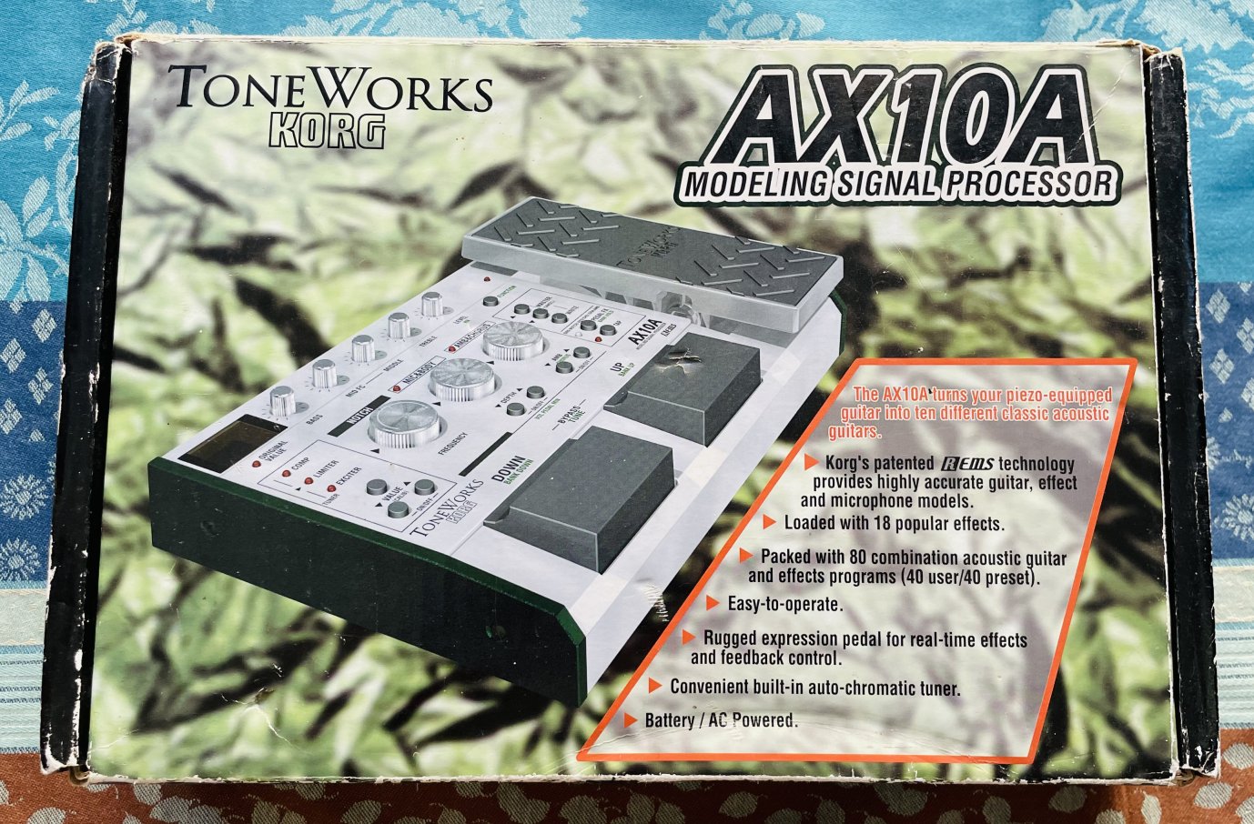 Pédale effets acoustiques Korg AX10A n°007076, boite d’origine, notice – Image 7