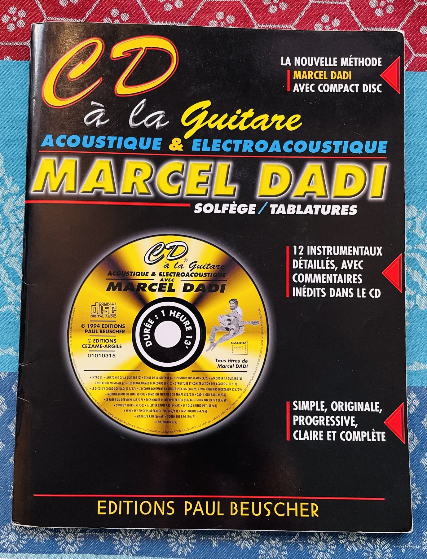 Livre Marcel Dadi à la guitare, Paul Beuscher, CD