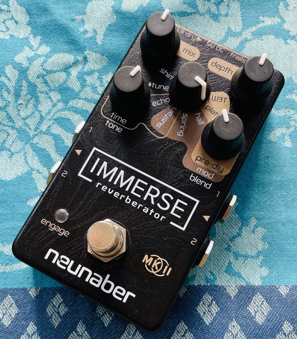 Pédale Réverb Neunaber Immerse Reverberator MKII n°009854 (2007, USA), boite d’origine