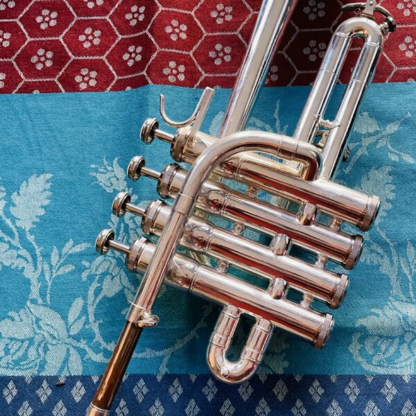 Trompette piccolo Palatino La/Sib (USA, Chine), étui, 2 tiges, embouchure cornet