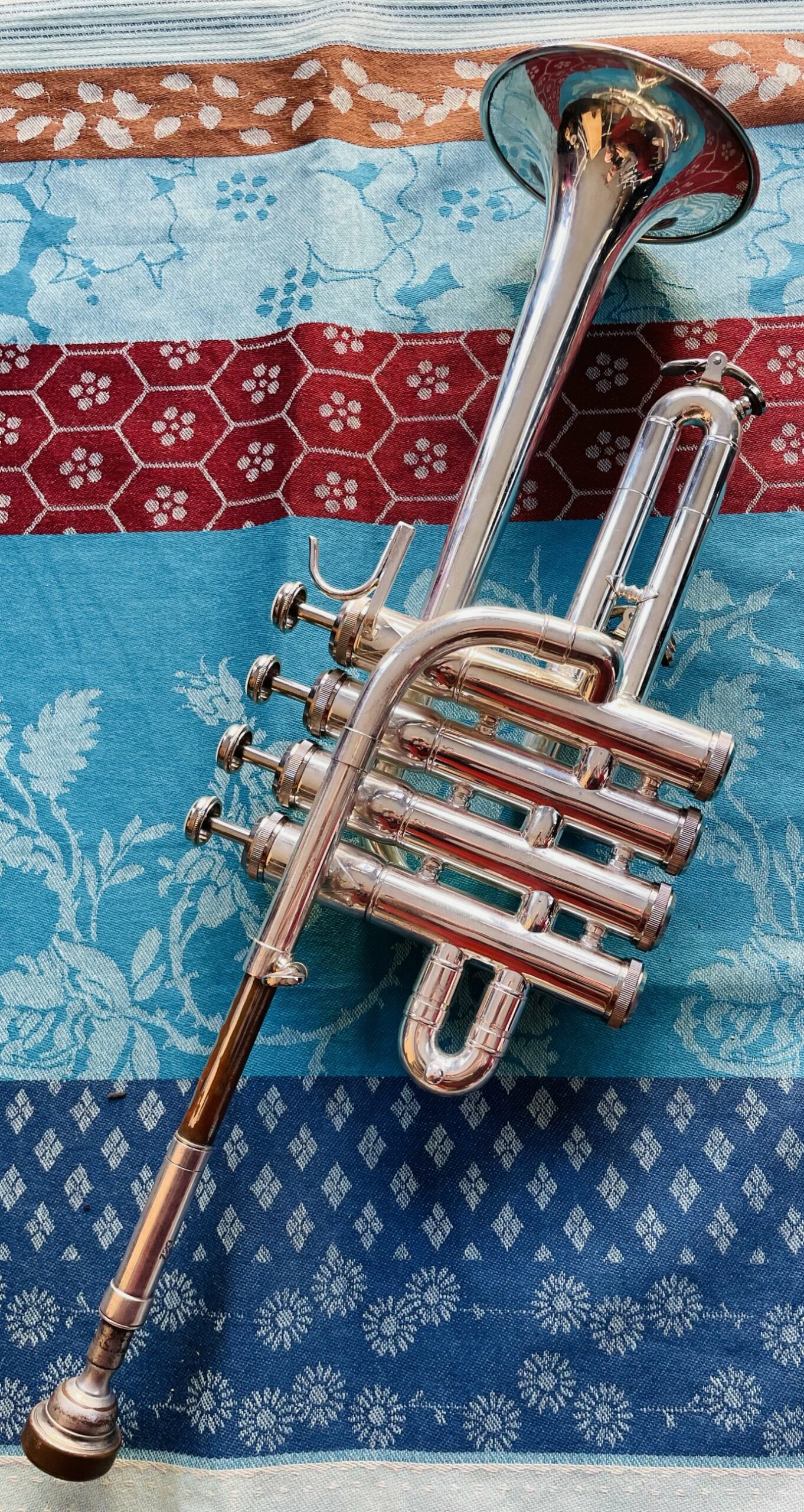 Trompette piccolo Palatino La/Sib (USA, Chine), étui, 2 tiges, embouchure cornet