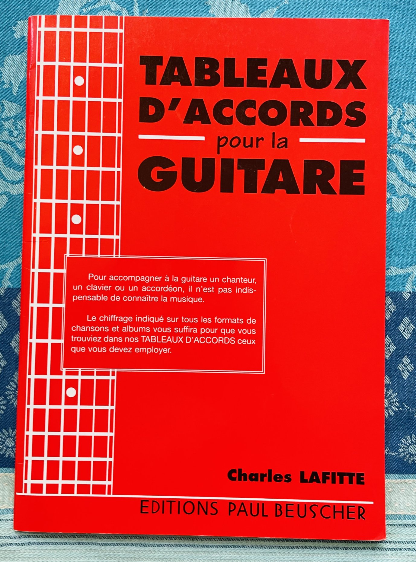 Livre Tableaux d’accord pour la guitare, Laffite