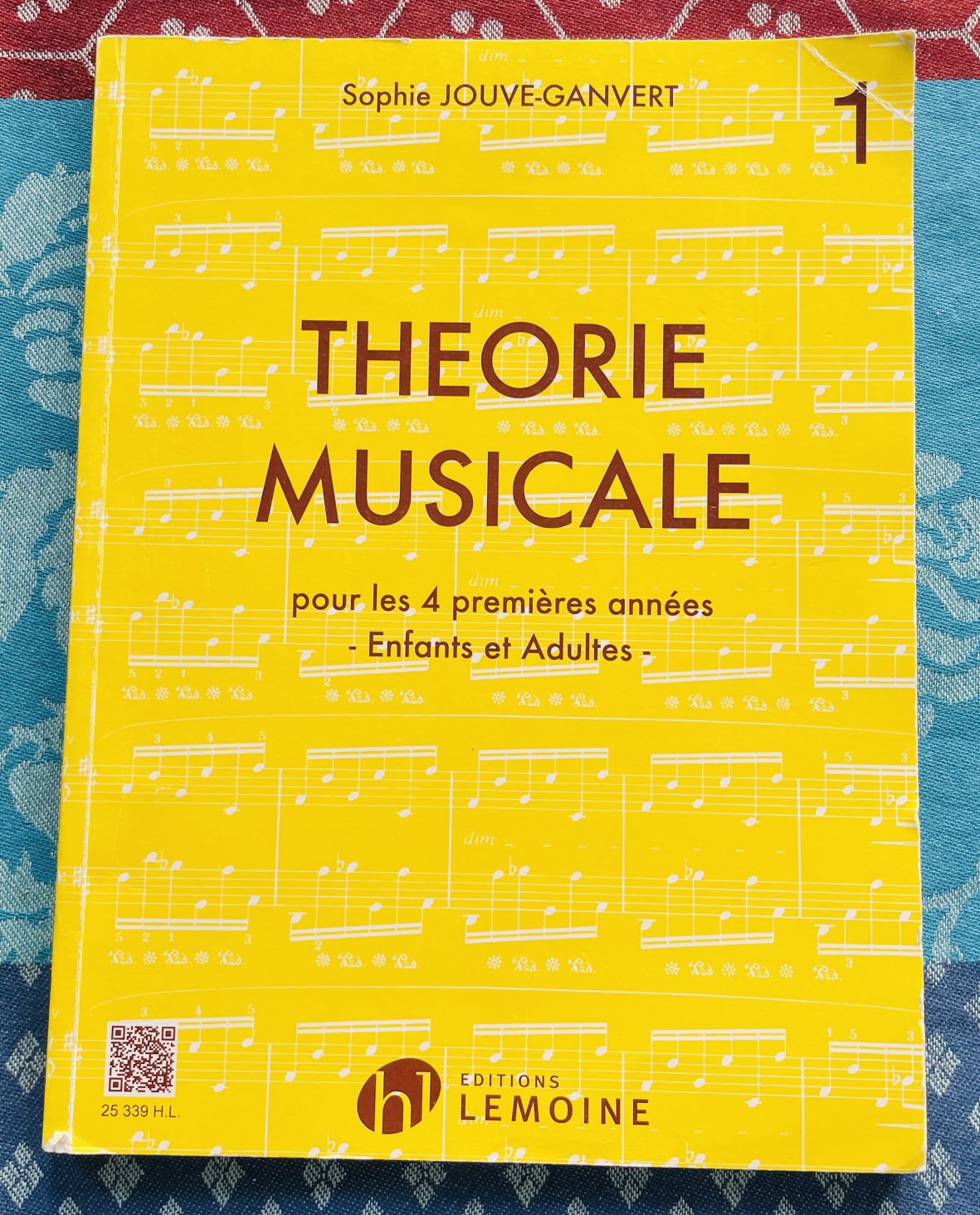 Livre Théorie Musicale volume 1, quatrième année, Sophie Jouve-Ganvert, Lemoine