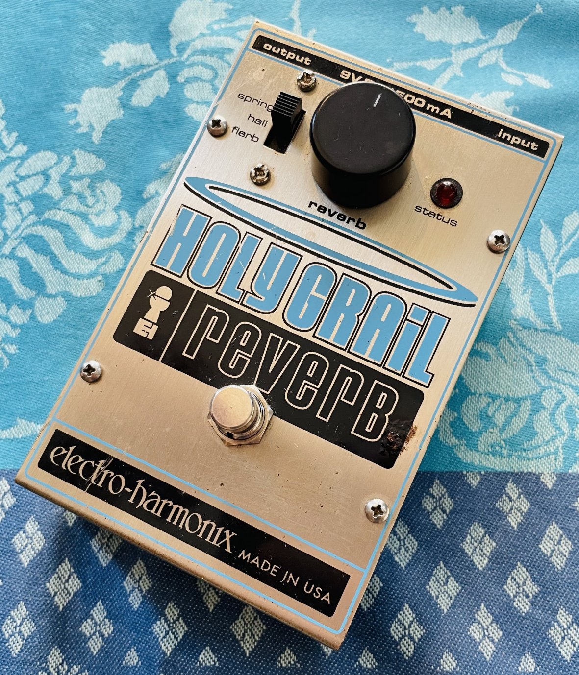 Pédale réverb Electro-Harmonix Holygrail (V1, USA), boite, alim