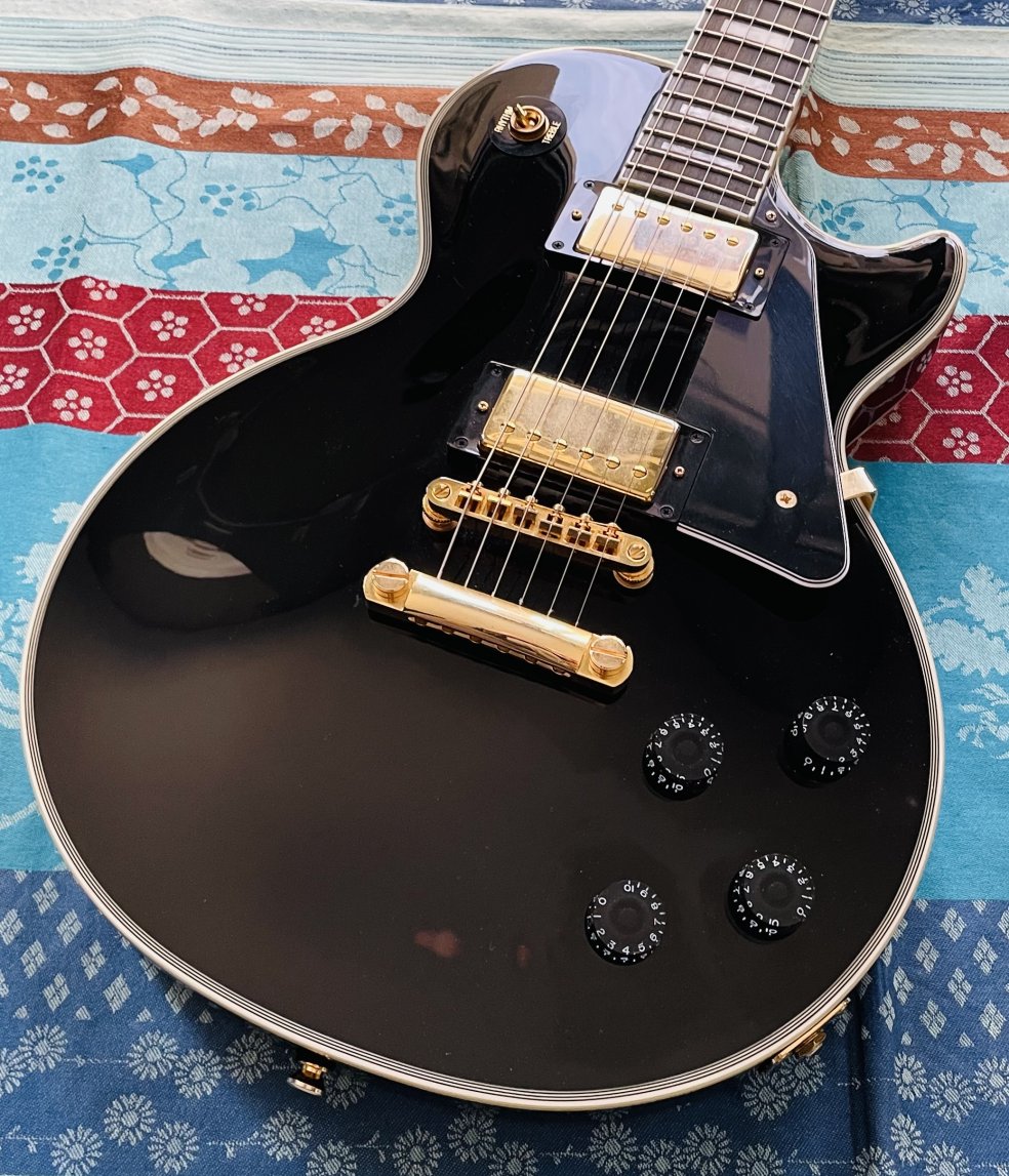 Guitare électrique Epiphone Les Paul Custom Ebony n°24061525150, étui X-tone case – Image 2