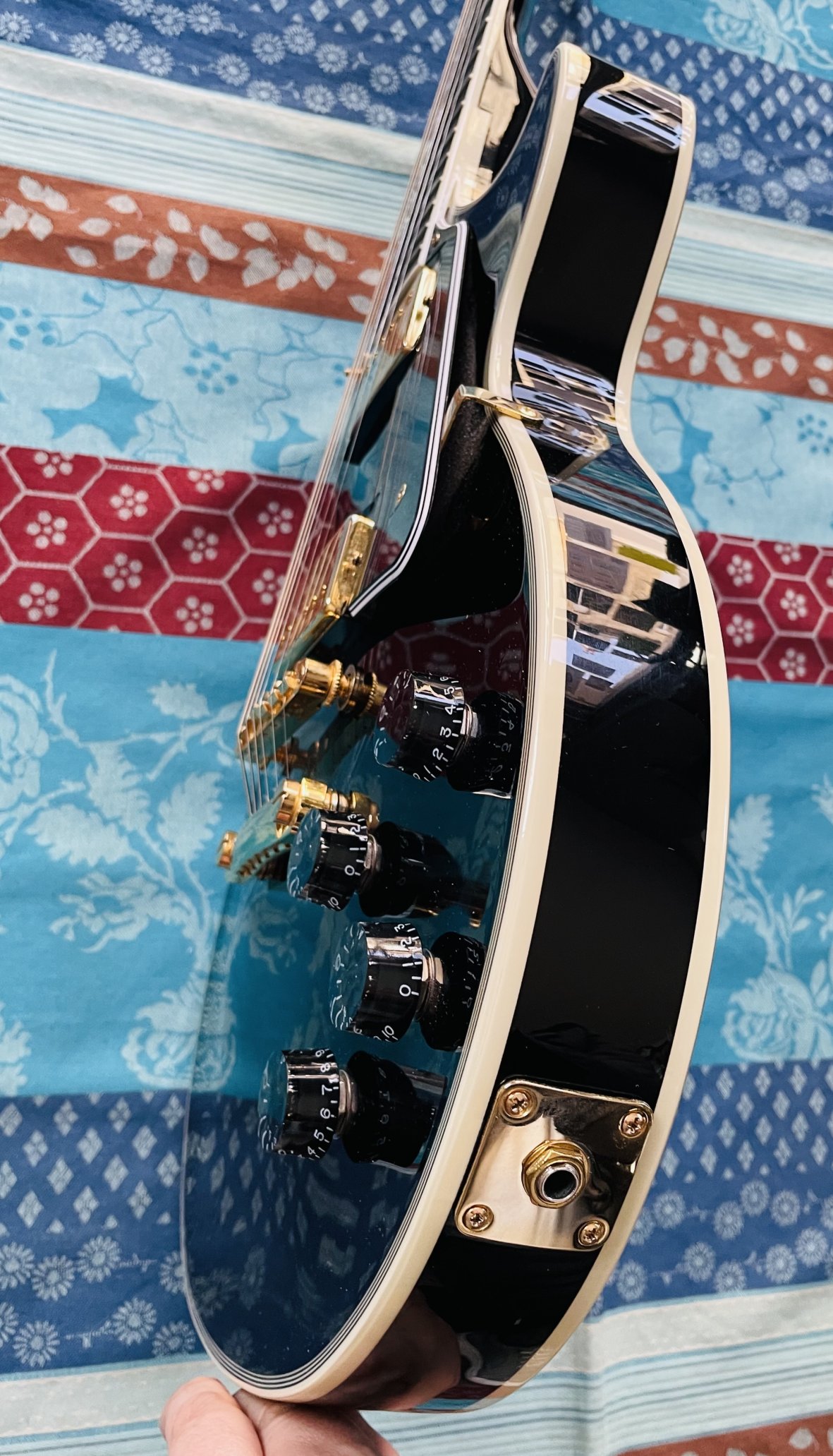 Guitare électrique Epiphone Les Paul Custom Ebony n°24061525150, étui X-tone case – Image 5