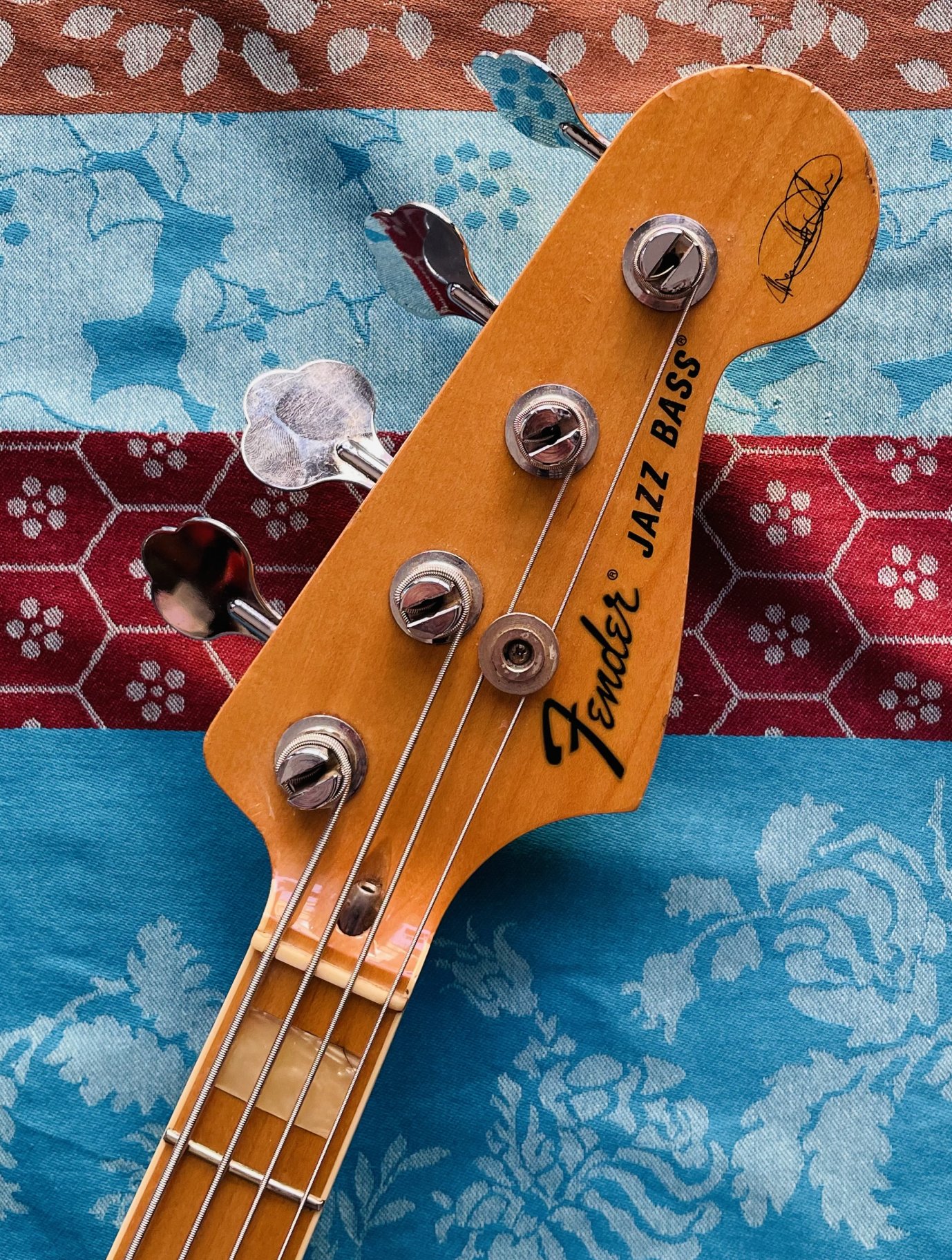 Rare basse électrique passive Fender Marcus Miller Jazz Bass Maple natural n°MX13443487 (2014, Mexico), révisée luthier Thébé – Image 5