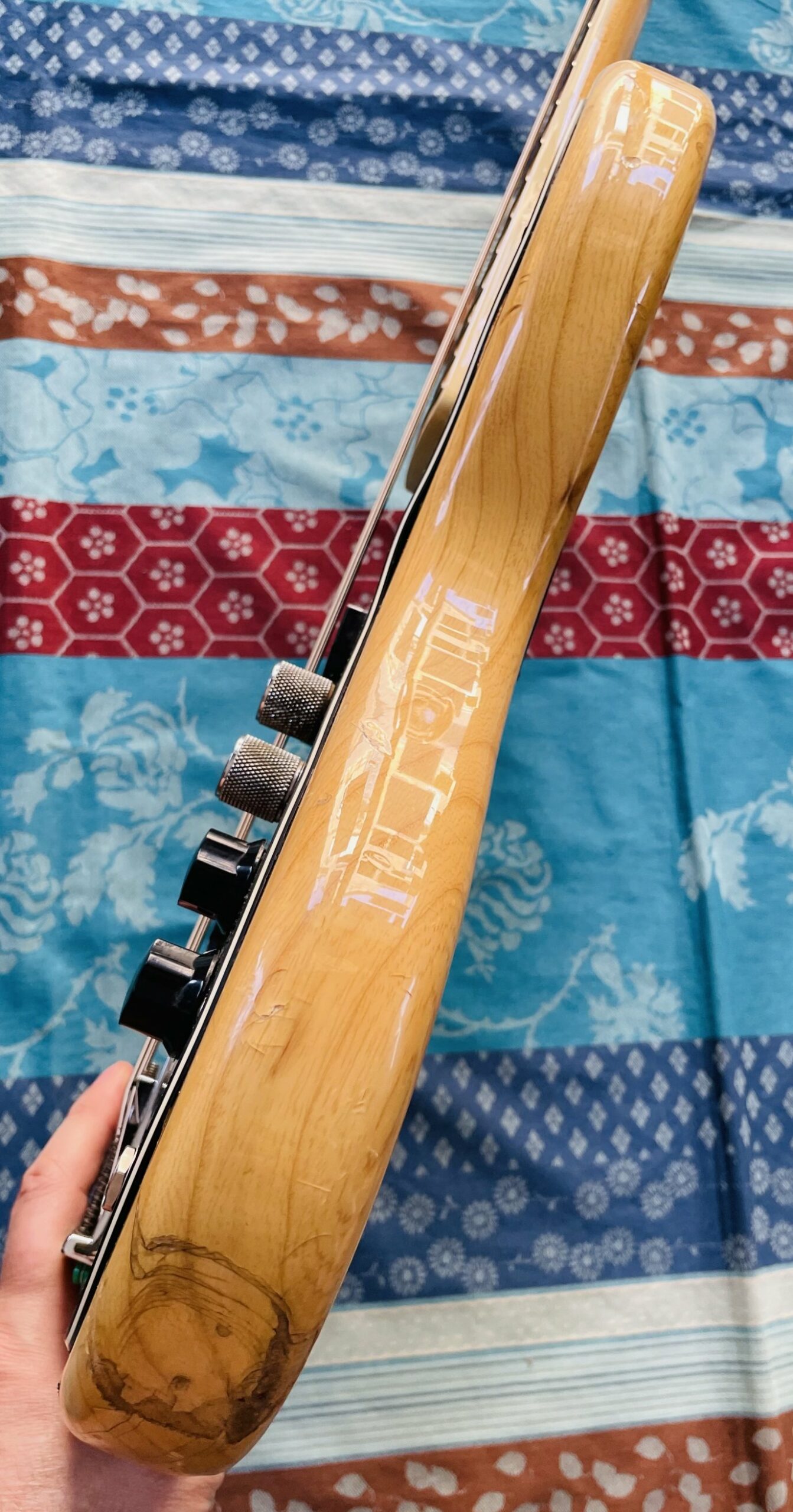 Rare basse électrique passive Fender Marcus Miller Jazz Bass Maple natural n°MX13443487 (2014, Mexico), révisée luthier Thébé – Image 6