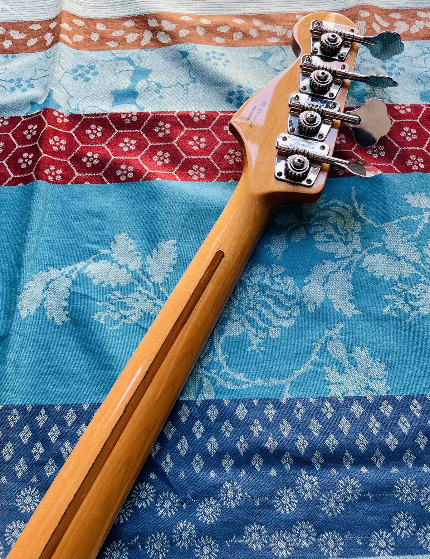 Rare basse électrique passive Fender Marcus Miller Jazz Bass Maple natural n°MX13443487 (2014, Mexico), révisée luthier Thébé – Image 11