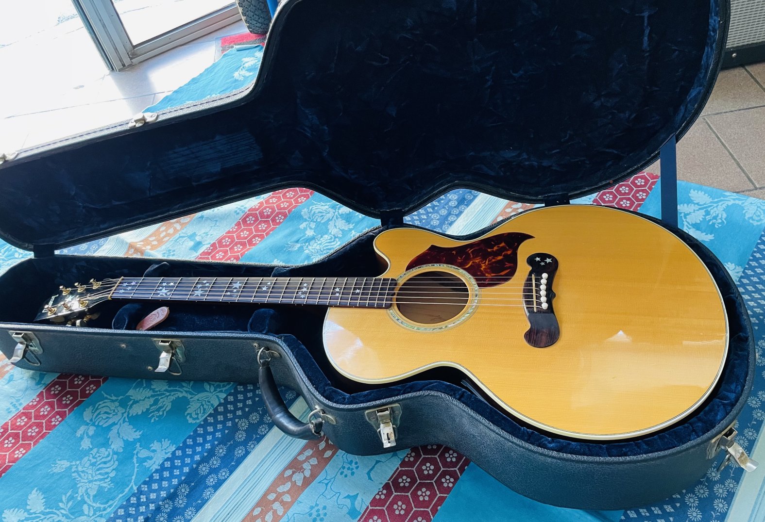 Guitare électro-acoustique Gibson EC-20 Stardust Natural n°91687015 (1997, USA), étui, révision luthier Thébé (21.05.26) – Image 14