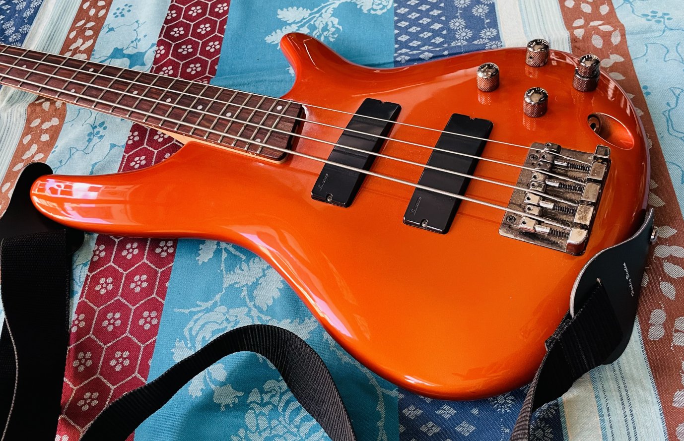 Basse électrique Ibanez SR-300 Orange n°100630355, Soundgear Series, housse Thomann – Image 3