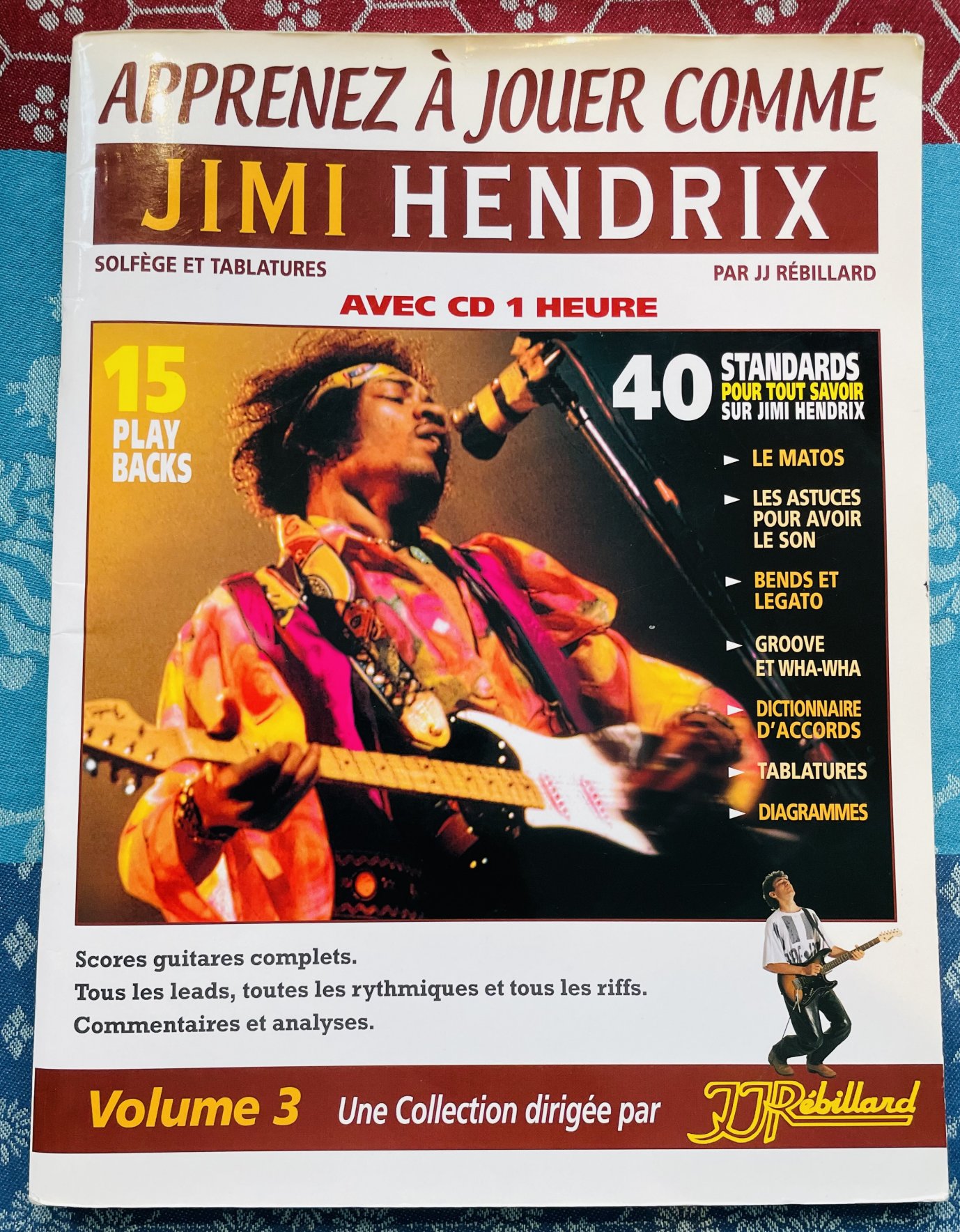 Livre Apprenez à jouer comme Jimi Hendrix Volume 3, Edition Rébillard