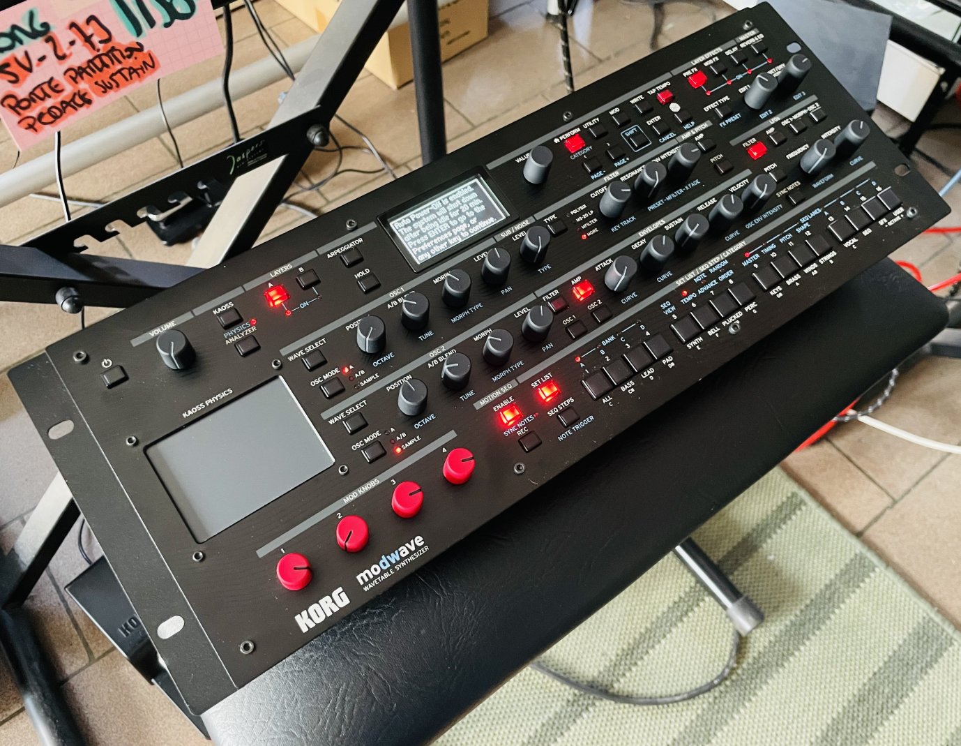 Synthé expandeur Korg Modwave Module n°000726, alim, doc et carton d’origine