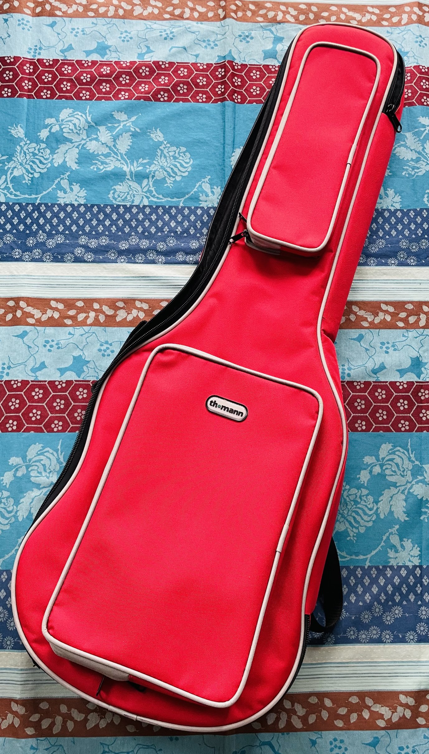 Guitare électrique Prodipe telecaster TC80 sunburst , upgradée micros Wilkinson, pontets, prise jack, réglages luthier Thébé, housse Thomann – Image 10