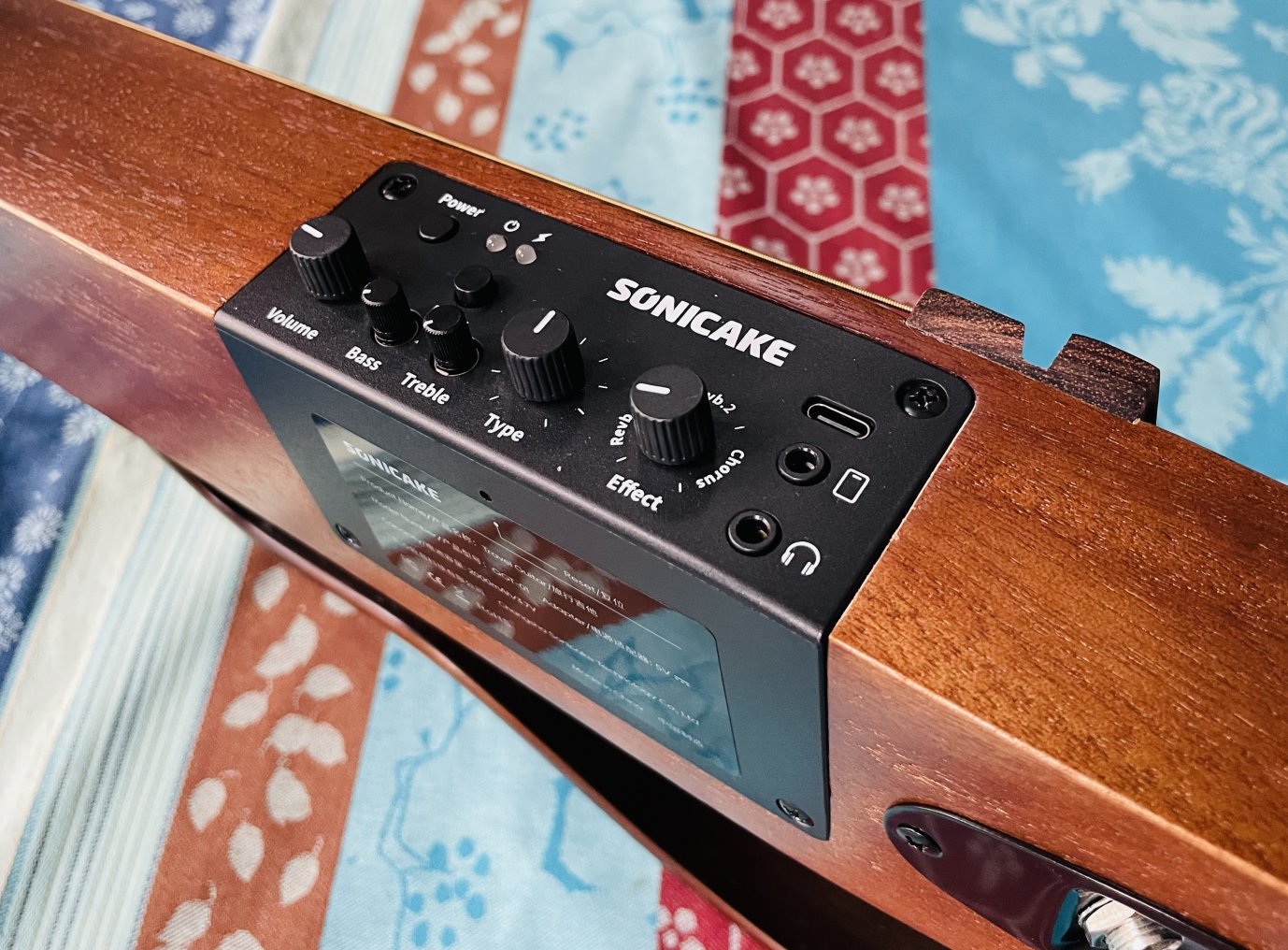 Guitare de voyage Sonicake Travel Guitar QGT-01, housse d’origine – Image 3