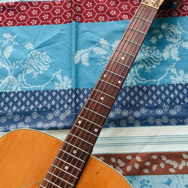 Rare guitare acoustique dreadnought Epiphone FT145 Texan n°141265 (1976/1979, Japan), révision luthier Manteau (facture 22.07.26) – Image 4