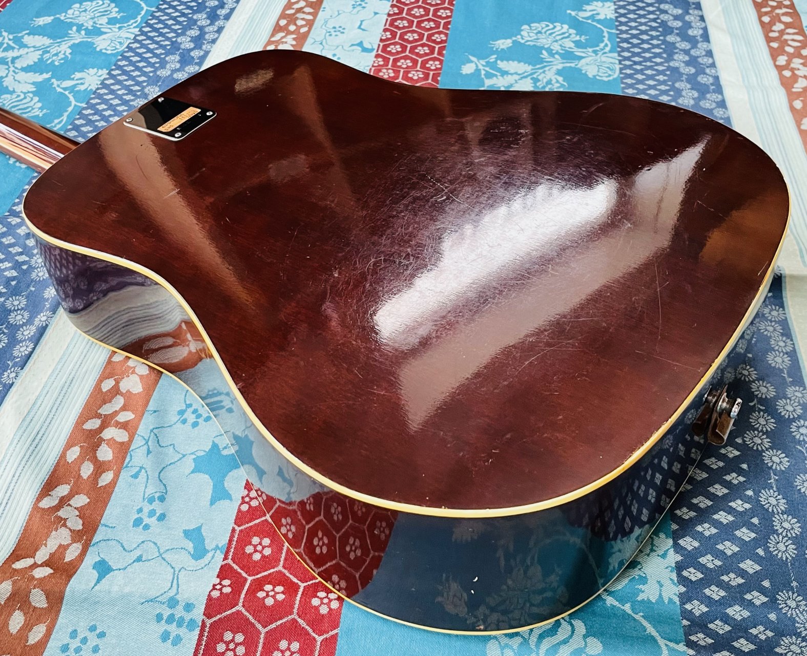 Rare guitare acoustique dreadnought Epiphone FT145 Texan n°141265 (1976/1979, Japan), révision luthier Manteau (facture 22.07.26) – Image 9