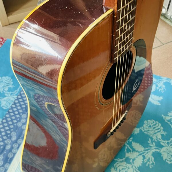Rare guitare acoustique dreadnought Epiphone FT145 Texan n°141265 (1976/1979, Japan), révision luthier Manteau (facture 22.07.26) – Image 13