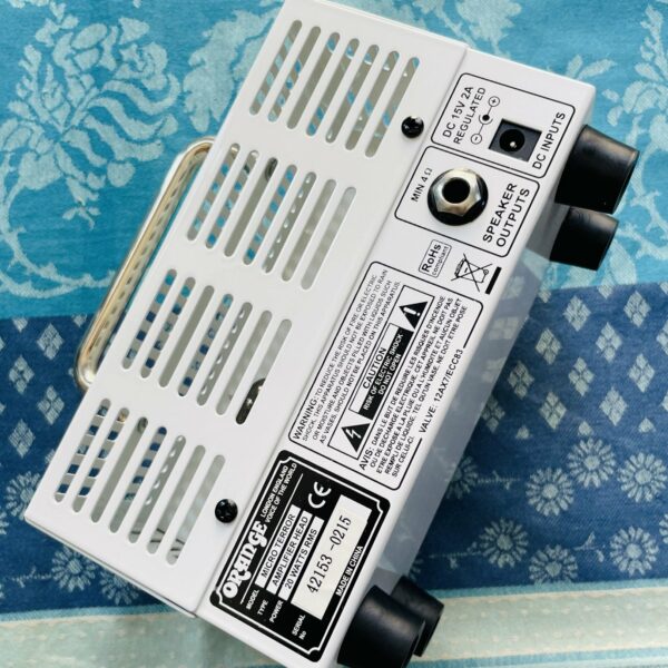 Mini tête d’ampli lampe Orange Micro Terror n°421530215, alim, câble HP blanc – Image 4