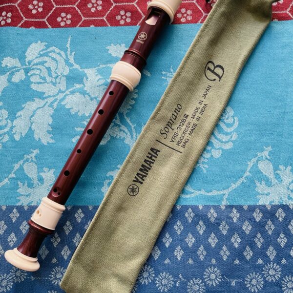Flûte à bec Yamaha baroque soprano YRS 312B III, housse d’origine, Ut (Japon)