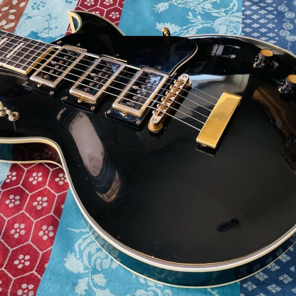 Alternative view of Guitare électrique vintage Jacobacci Studio 3, 3 micros Benedetti (1969/1971, Paris, France), bel étui Duesenberg