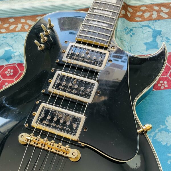 Guitare électrique vintage Jacobacci Studio 3, 3 micros Benedetti (1969/1971, Paris, France), bel étui Duesenberg – Image 3