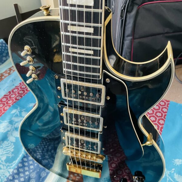 Guitare électrique vintage Jacobacci Studio 3, 3 micros Benedetti (1969/1971, Paris, France), bel étui Duesenberg – Image 12