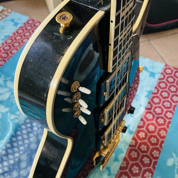 Guitare électrique vintage Jacobacci Studio 3, 3 micros Benedetti (1969/1971, Paris, France), bel étui Duesenberg – Image 13