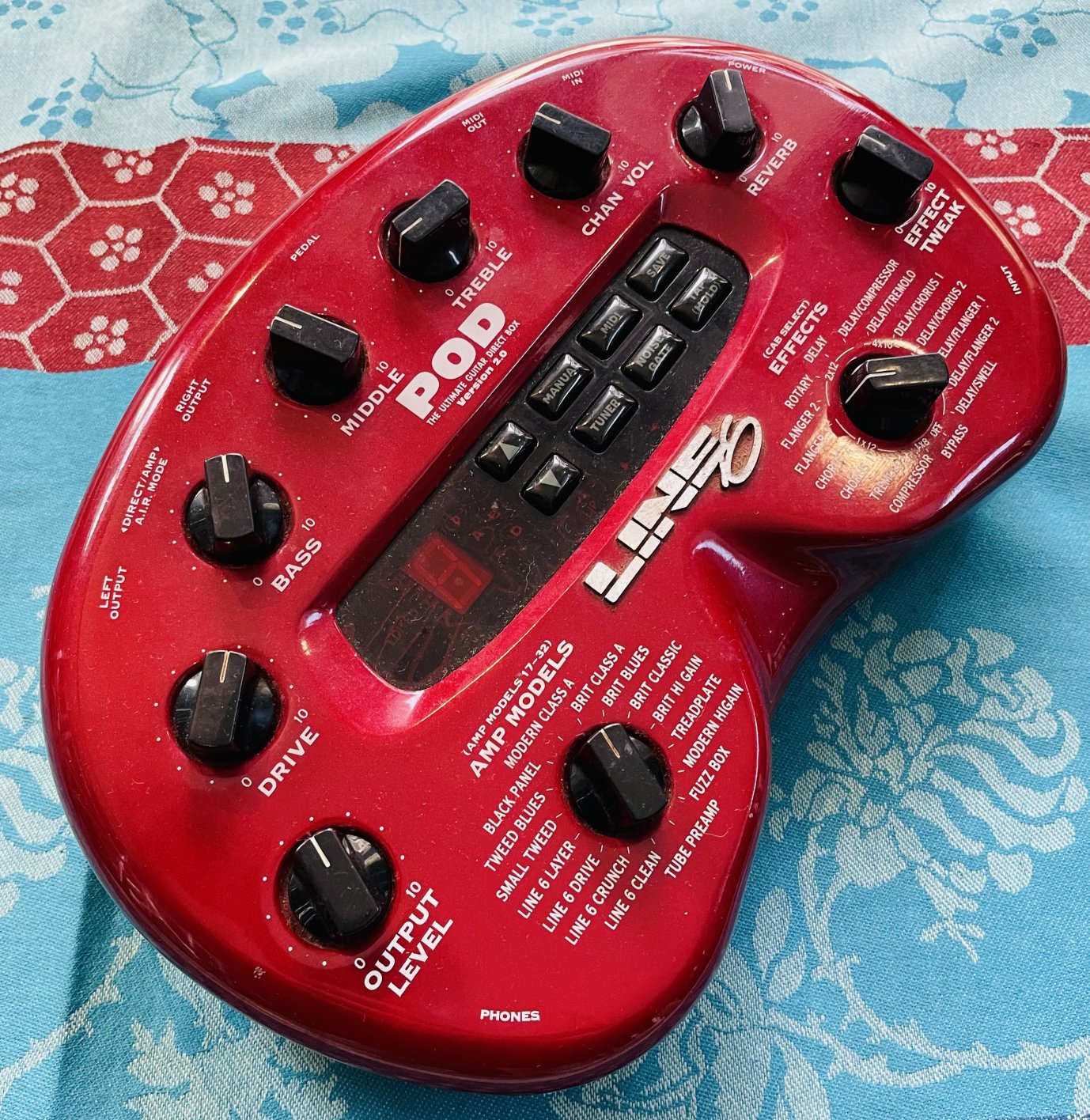 Multieffets guitare Line Pod V2.0 n°PD22P5428004745, alim d’origine