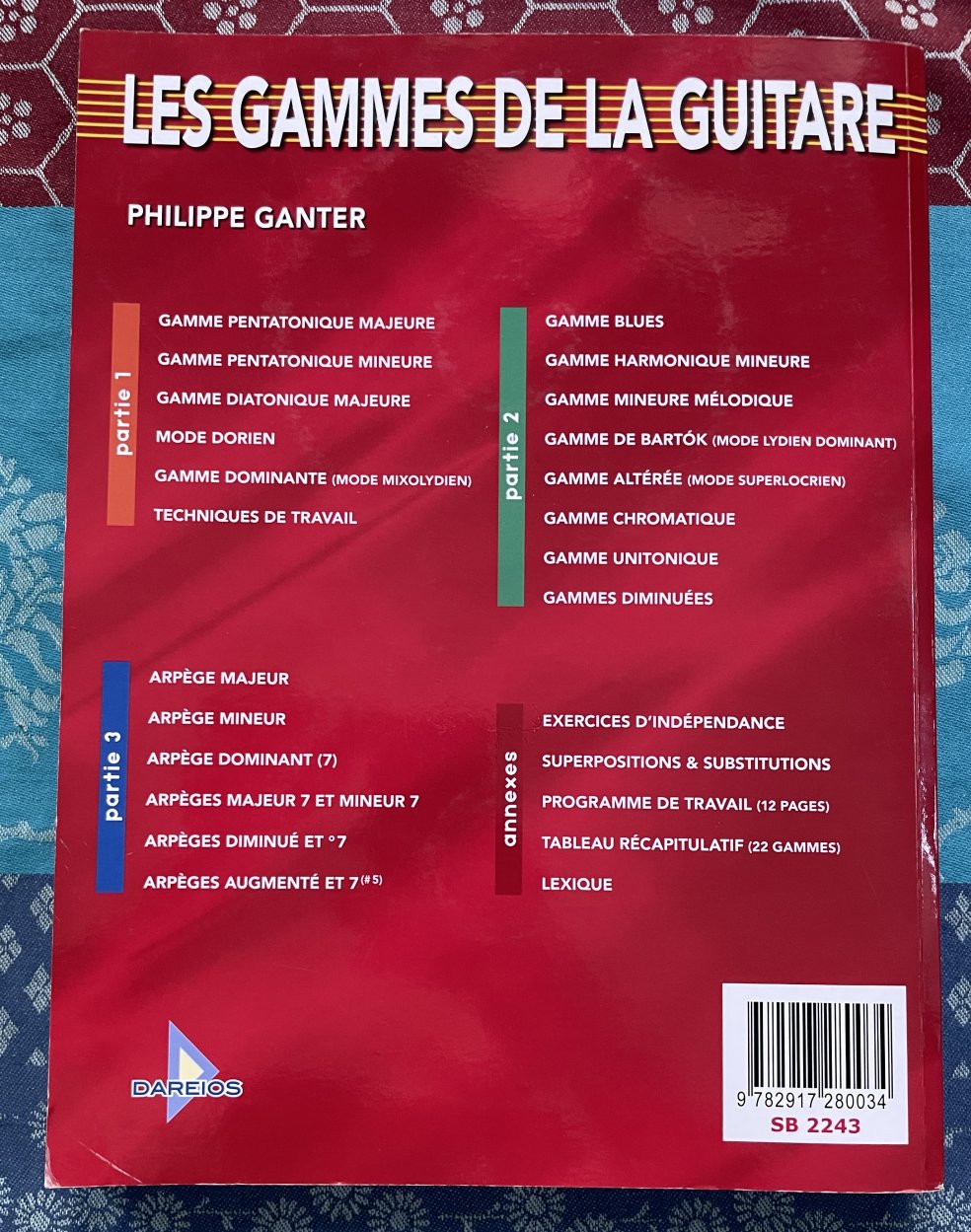 Livre Les gammes de la guitare, l’intégrale, Philippe Ganter, Dareios – Image 2