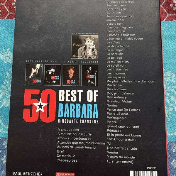 Beau livre piano chant diagramme guitare 50 Best Of Barbara, Carish – Image 4