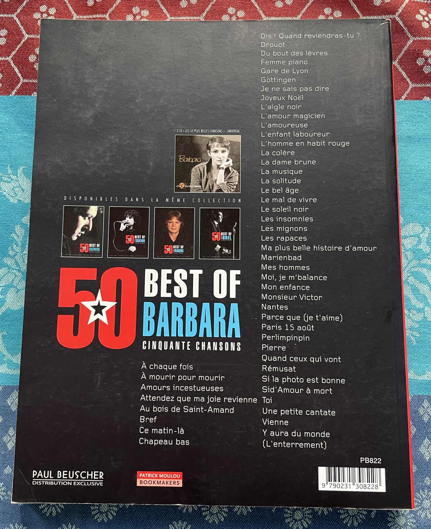 Beau livre piano chant diagramme guitare 50 Best Of Barbara, Carish – Image 4