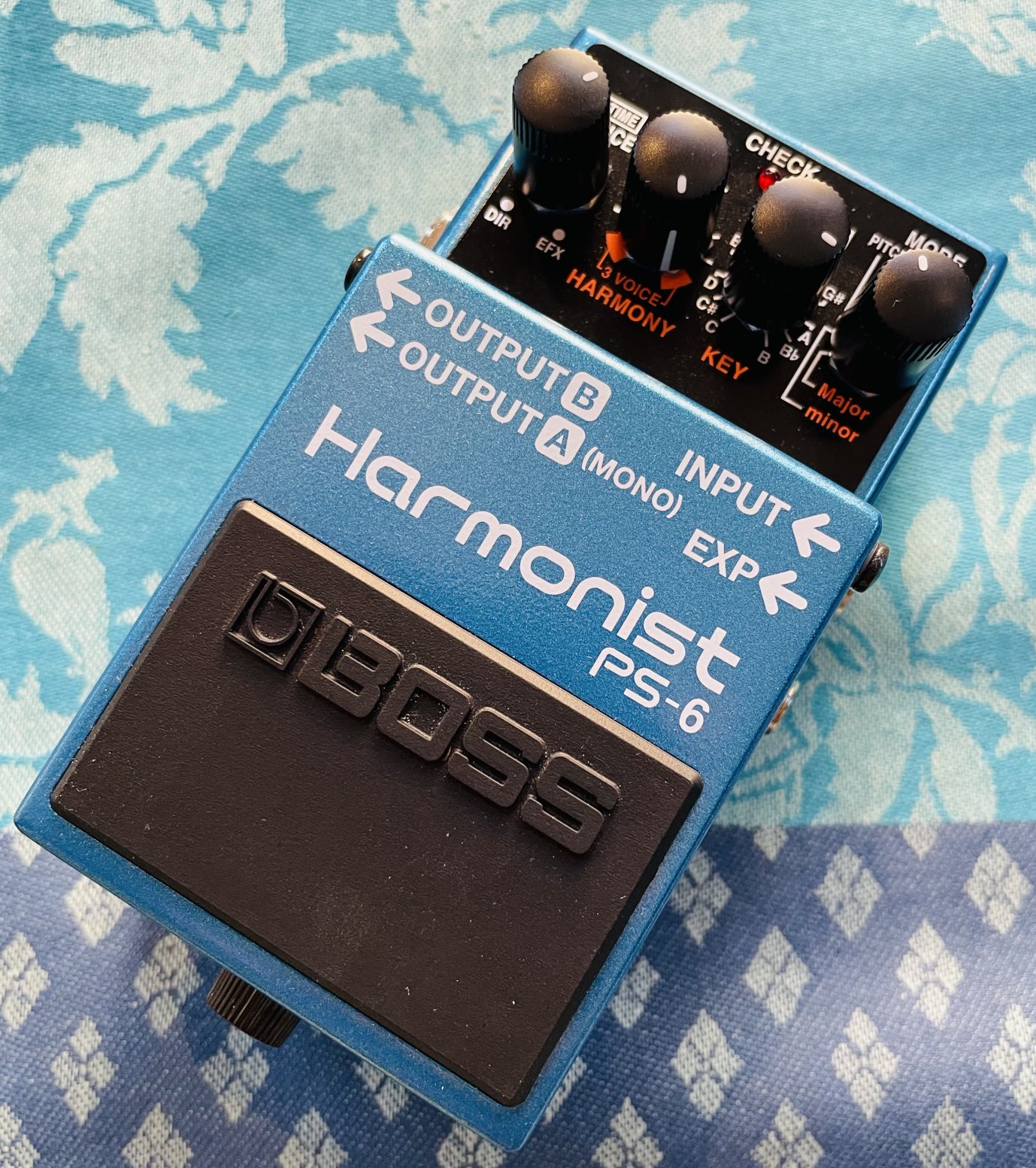Pédale pitch shifter Boss PS-6 Harmonist n°B751120, boite d’origine